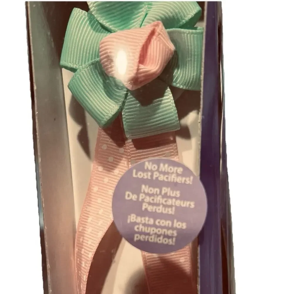 Horizon Pacifier Holder Clip Floral Flower Teal Pink Shower Gift Baby New